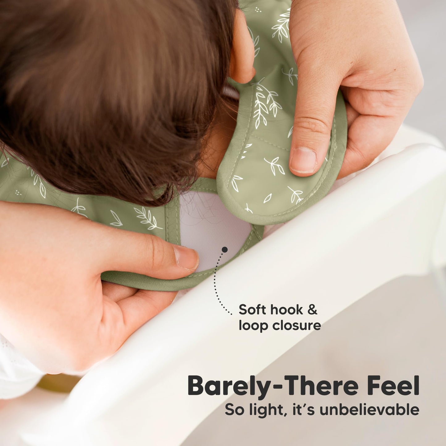 KeaBabies Paquete de 3 baberos impermeables para comer - Baberos ligeros con colector de alimentos, a prueba de desorden, para bebés y niñas de 6 a 36 meses