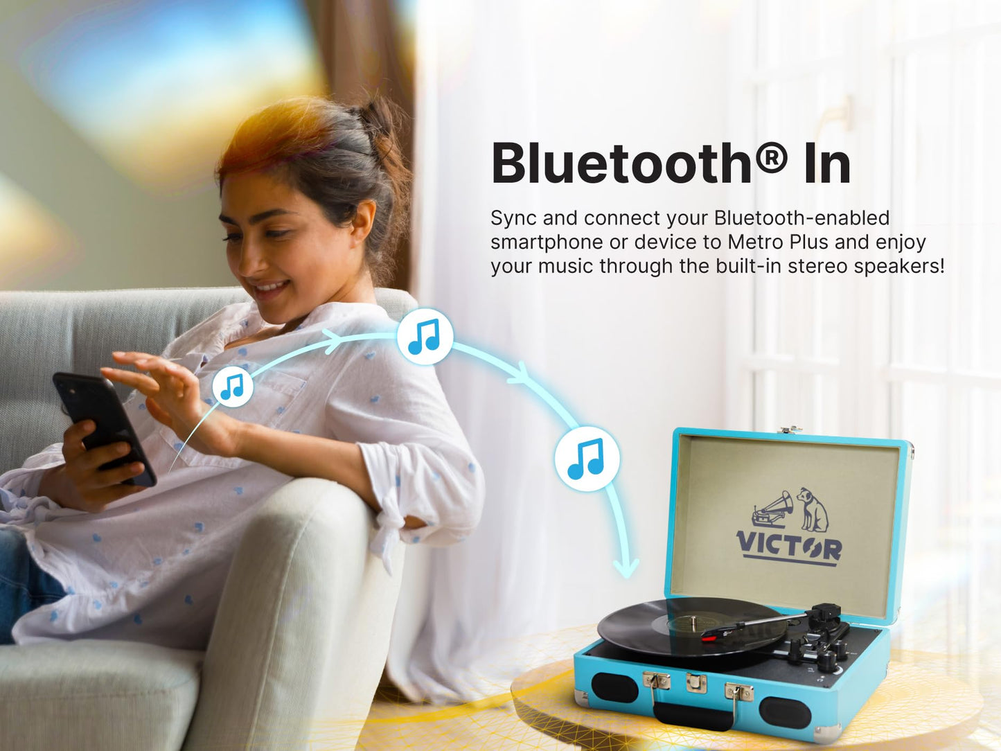 Tocadiscos para discos de vinilo, entrada y salida Bluetooth, veliz inalámbrica de 3 velocidades, reproductor de grabación portátil, fonógrafo con altavoces estéreo duales integrados, recargables, RCA