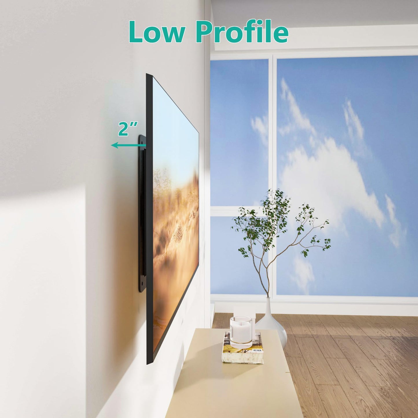 Soporte de Monitor WALI Negro Ajustable para Pared, para Pantallas de 17 a 32 Pulgadas y hasta 8 kg
