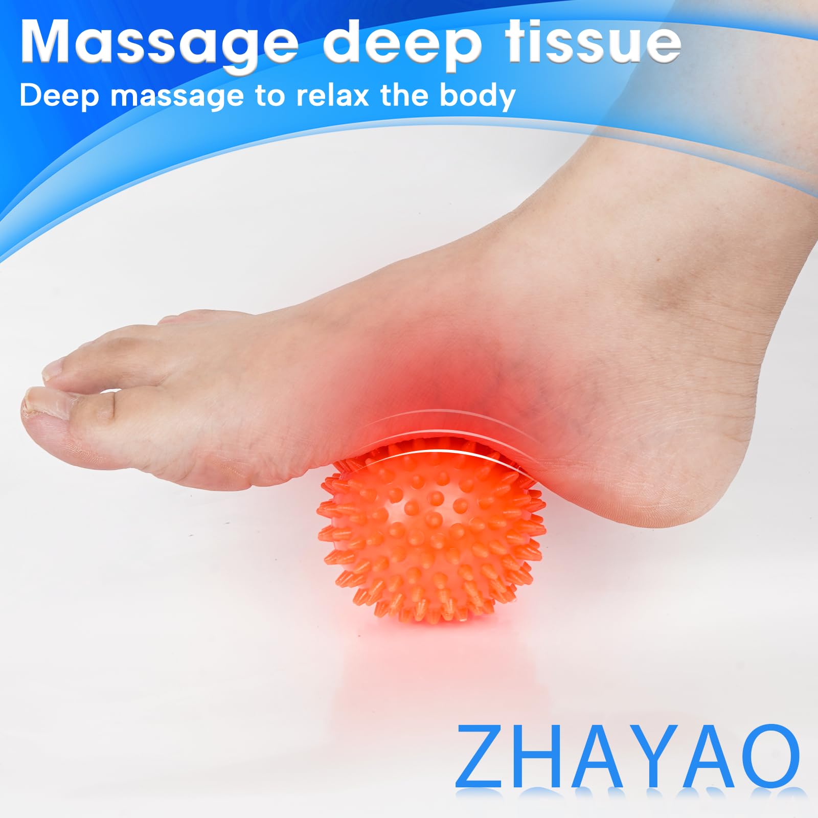 Juego de Bolas de Masaje ZHAYAO Negras con Púas para Neuroequilibrio