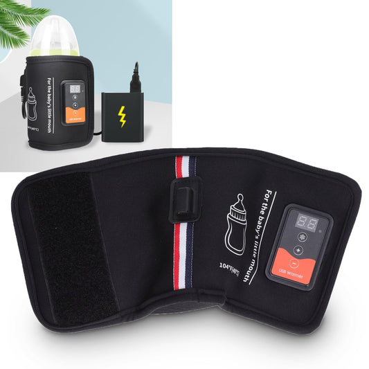 Calentador de Biberones USB para Viaje de bebé, Calentador de Leche para Bebés, Bolsa de Biberón con Aislamiento Portátil, Temperatura Constante, Calentamiento Rápido, Calentador