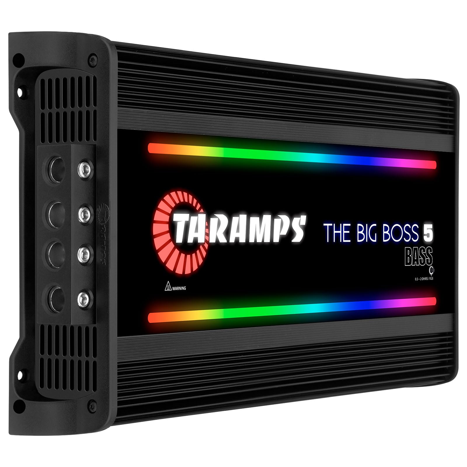 Amplificador Digital Monobloque Taramps Negro de 5000 Vatios Rms con Efectos RGB para Sistema de Audio de Coche