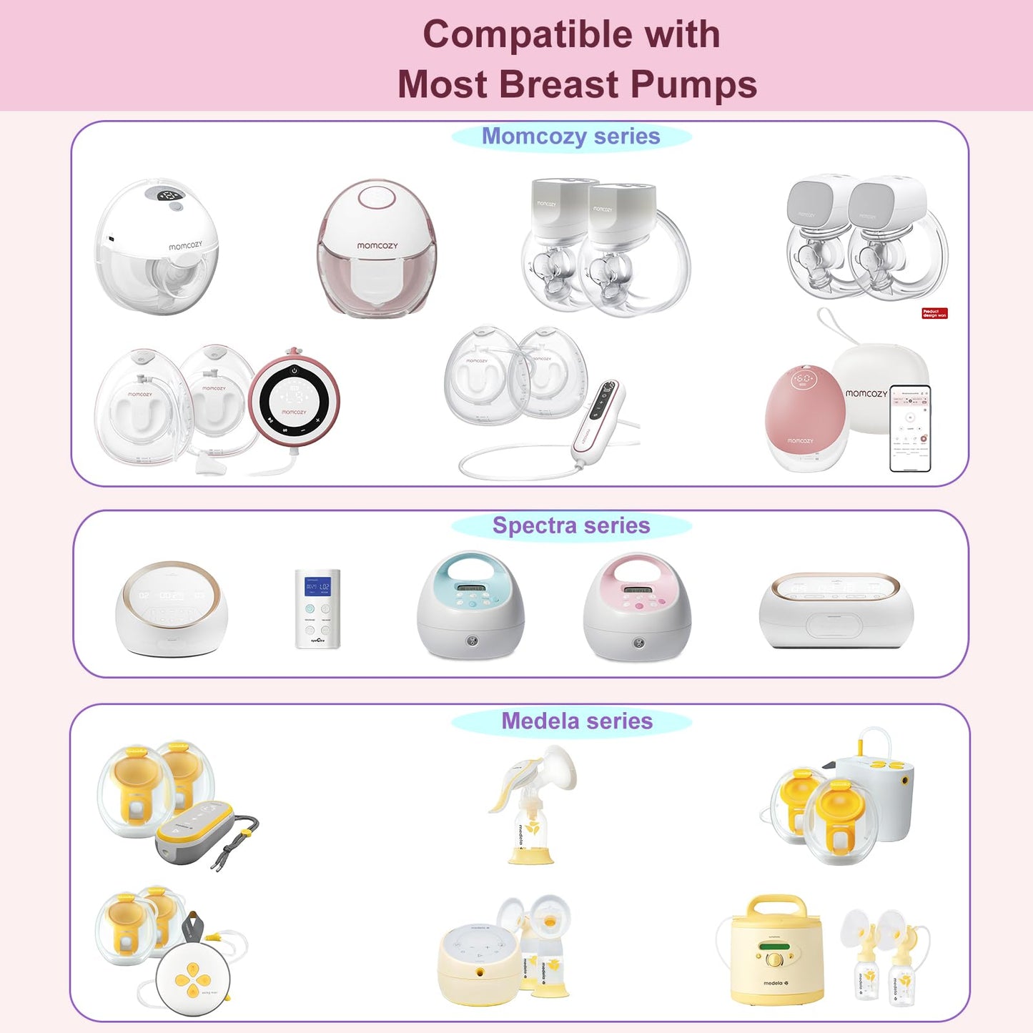 Insertos de brida 21mm 6 piezas, Compatible con taza de sacaleches portátil Momcozy S12 Pro/S9 Pro/S12/S9, Adecuado para escudos/brilas de 24mm de Medela/Spectra/Elvie/Willow/TSRETE, Reduce el túnel