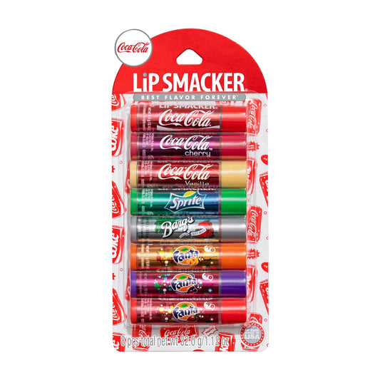 Lip Smacker Lip Party Packs - Brillo labial, 8 unidades, Coca Cola Variedad 1, 8 piezas