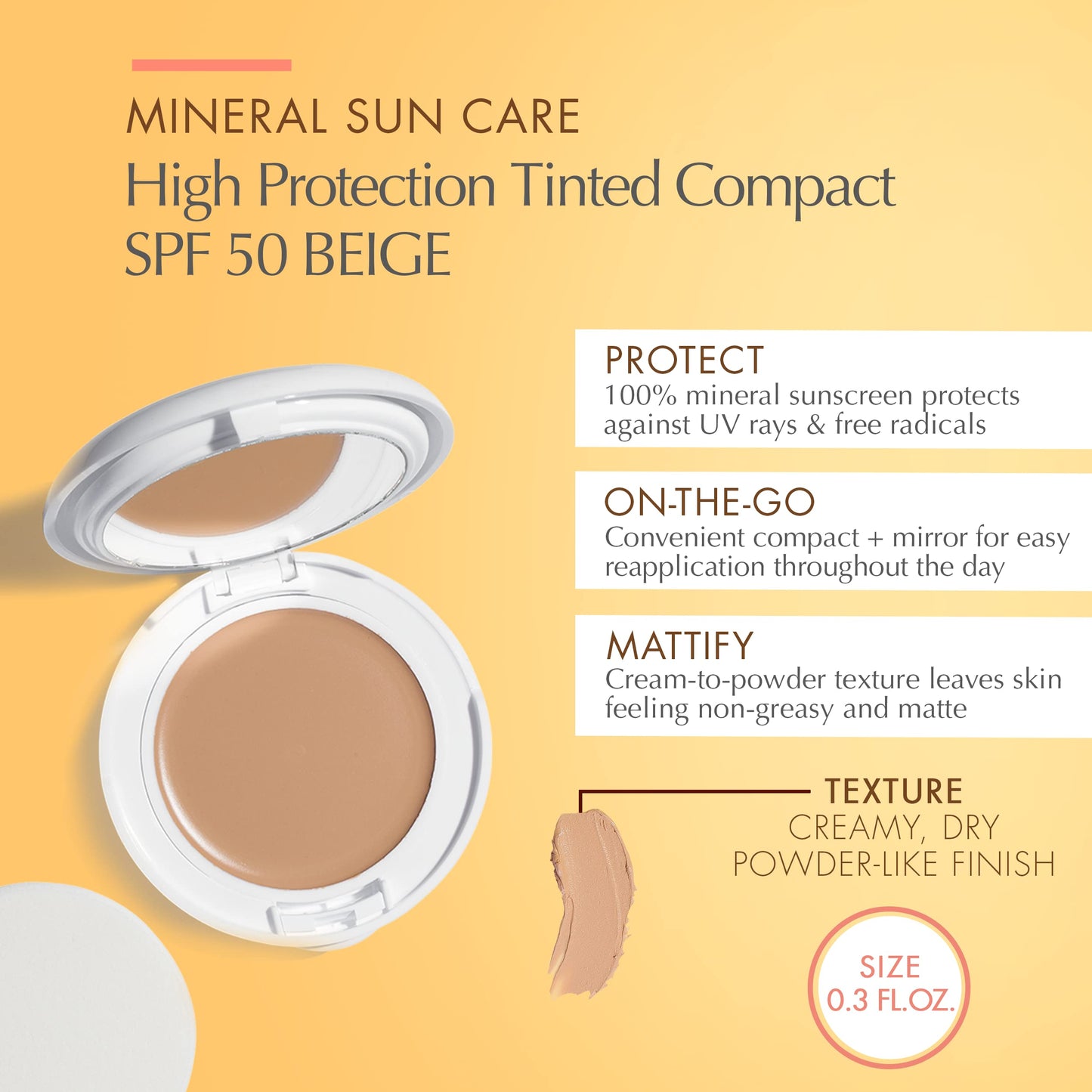 Protector Solar Compacto Avène SPF 50 Beige Tinted