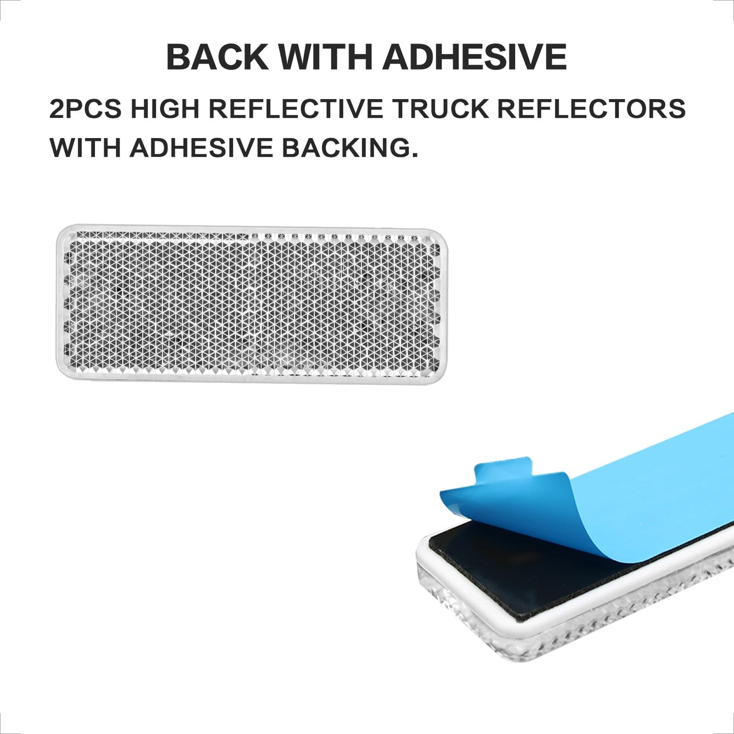 MFC PRO Reflector rectangular de seguridad, blanco, 7 x 2,8 cm