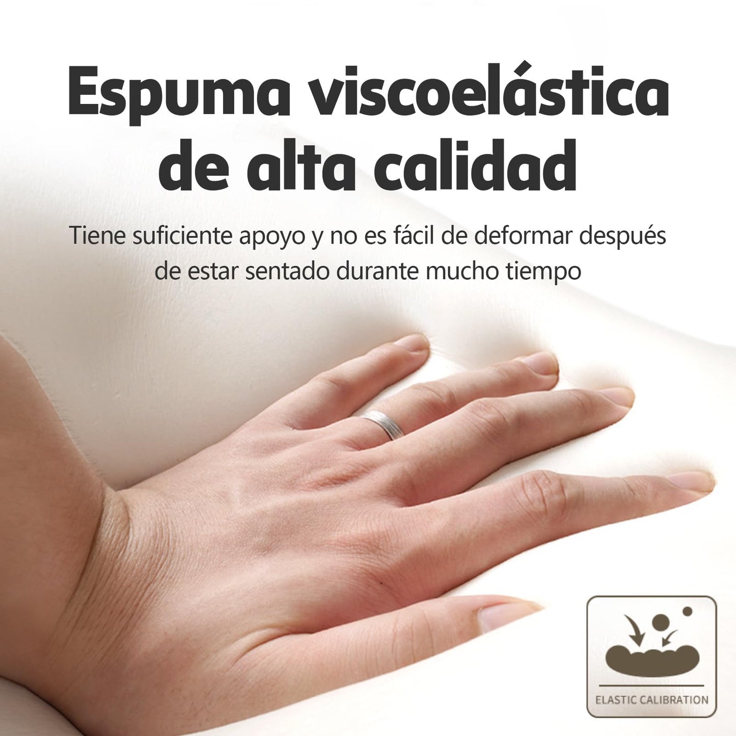 BTOOTB Cojín Elevador de Asiento de Coche para Adultos, 10 cm Cojín Elevador para Asiento de Auto de Espuma Viscoelástica, Adecuado para Cojines de Asiento de Coche y Cojines de Oficina