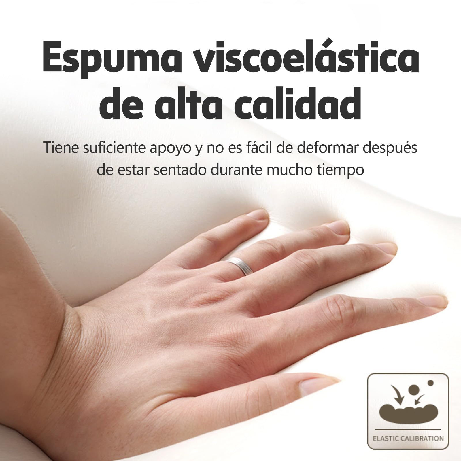 BTOOTB Cojín Elevador de Asiento de Coche para Adultos, 10 cm Cojín Elevador para Asiento de Auto de Espuma Viscoelástica, Adecuado para Cojines de Asiento de Coche y Cojines de Oficina