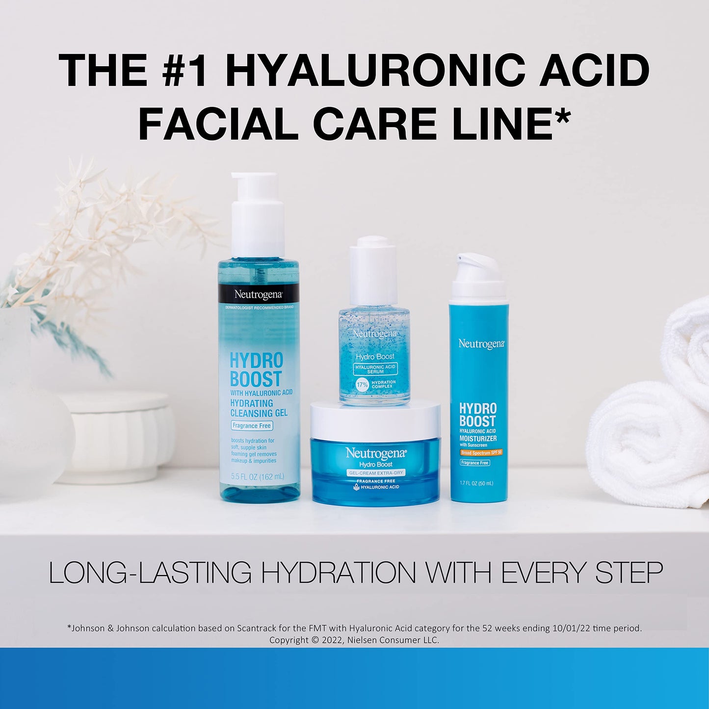 Neutrogena Hydro Boost Hyaluronic Acid Hydrating Face Moisturizer Gel-Cream to Hydrate and Smooth Extra-Dry Skin, 1.7 oz