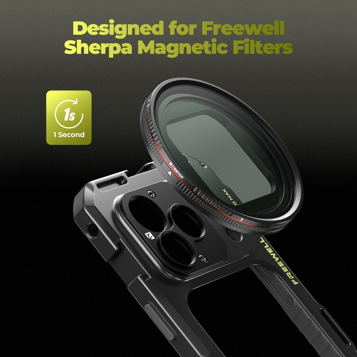 Cage Freewell iPhone 17 Pro Max con Ranura de Filtro Magnético