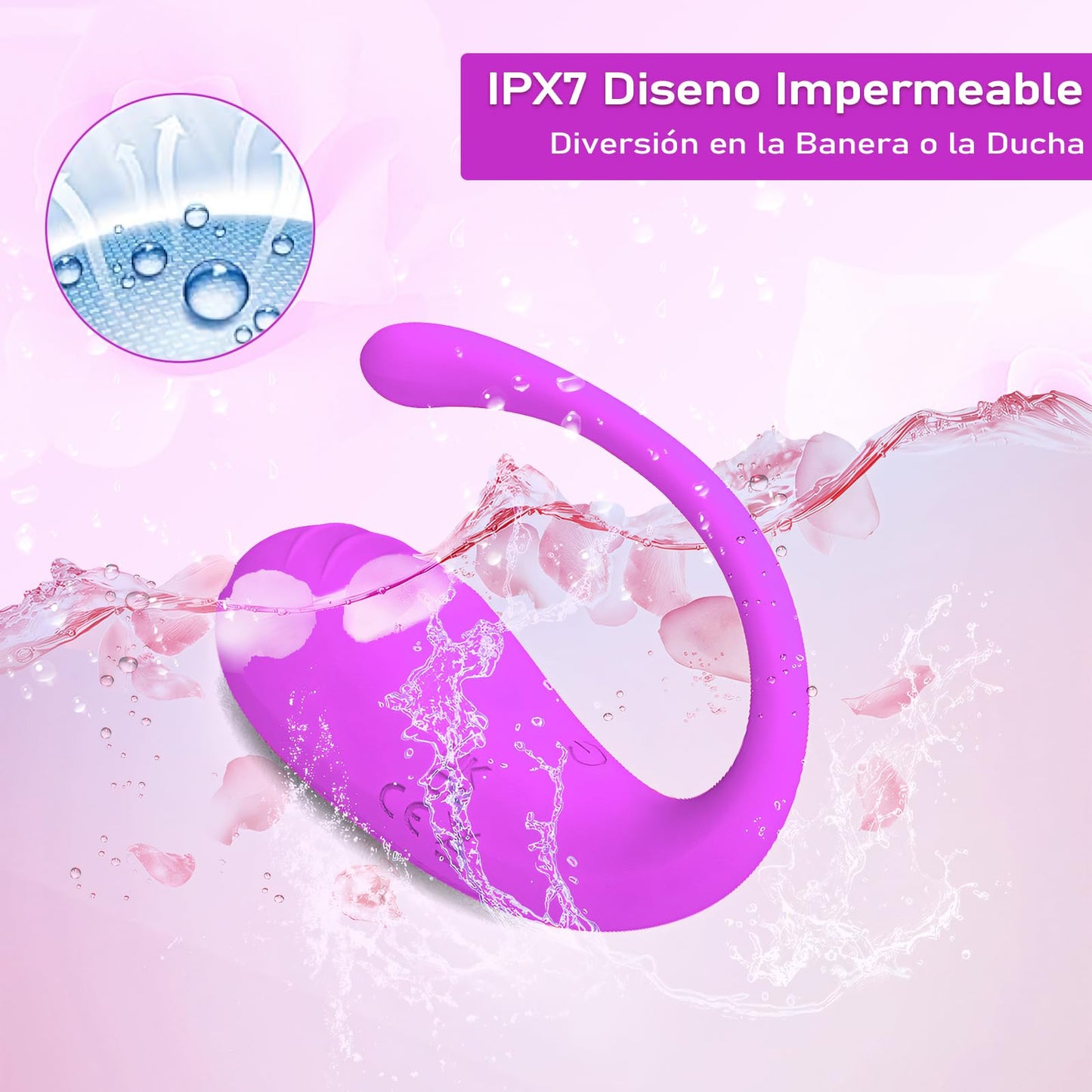 Vibrador EHRHDKNS Morado Oscuro con Control de APP y 10 Modos para Mujer