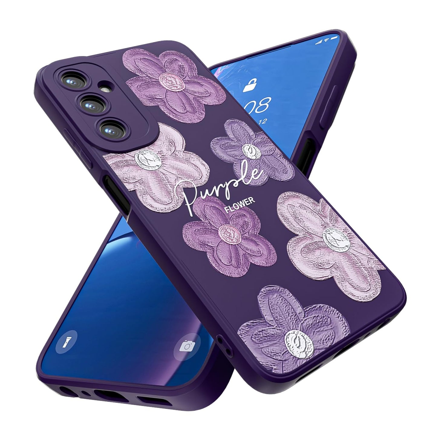 Threehao Funda para Samsung Galaxy A05S, Ultra Delgado Flexible Suave TPU Silicona Carcasa con Moda Aesthetic Dibujos Flores, Antigolpes Anti-arañazos Protectora Case para Samsung A05S