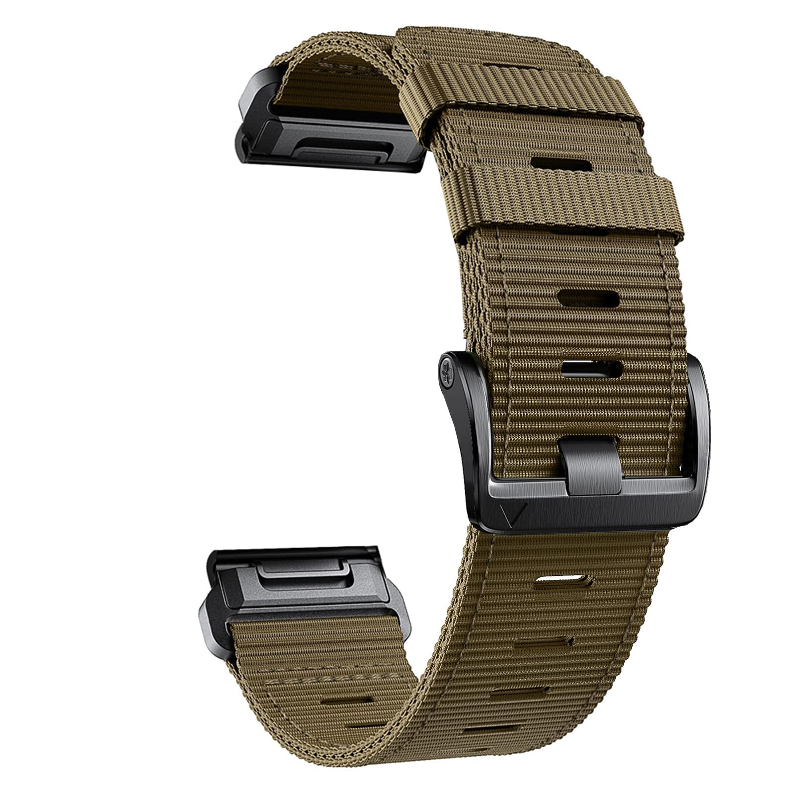 Correa de reloj de 22 mm y 26 mm para Garmin, correa deportiva de nailon súper resistente de ajuste rápido para fēnix/epix/Tactix/Forerunner/Approach/MARQ/Quatix/ D2 Series Correa de repuesto, 26mm