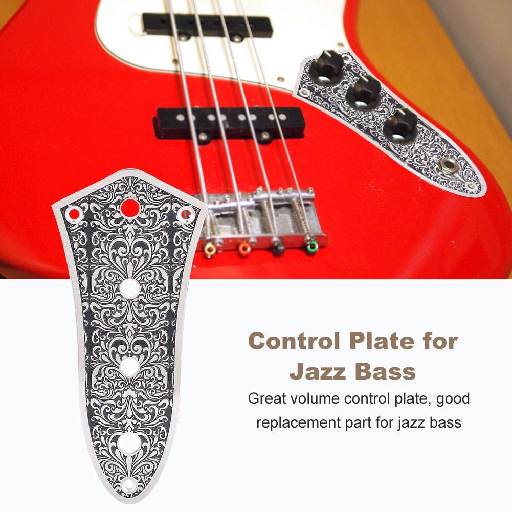Placa de Control de Bajos Aleacion de Cobre y Zinc Placa de Control de Volumen Profesional 4 Agujeros para Piezas de Repuesto de Guitarra bajo Jazz