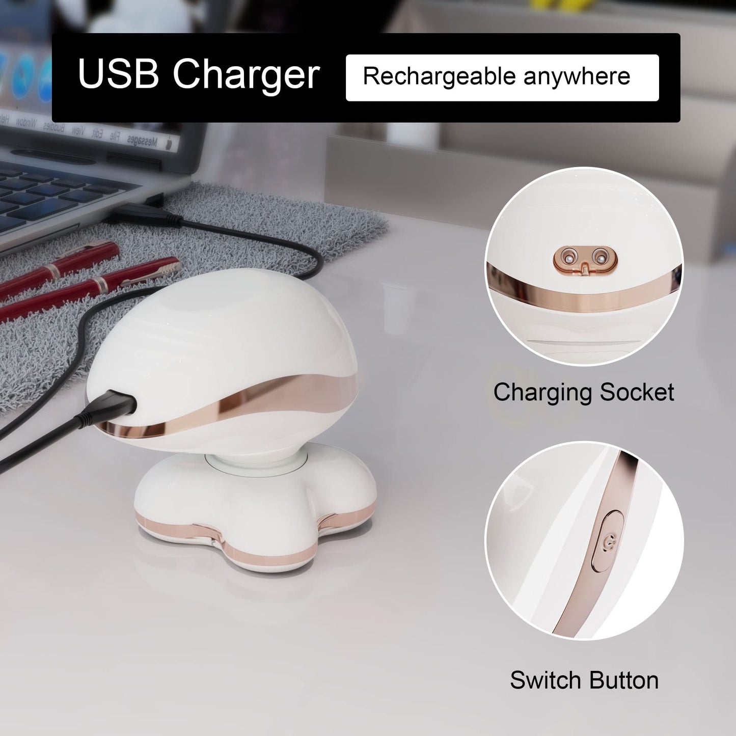 Maquinilla de Afeitar Eléctrica VIMC Recargable Desmontable para Mujer