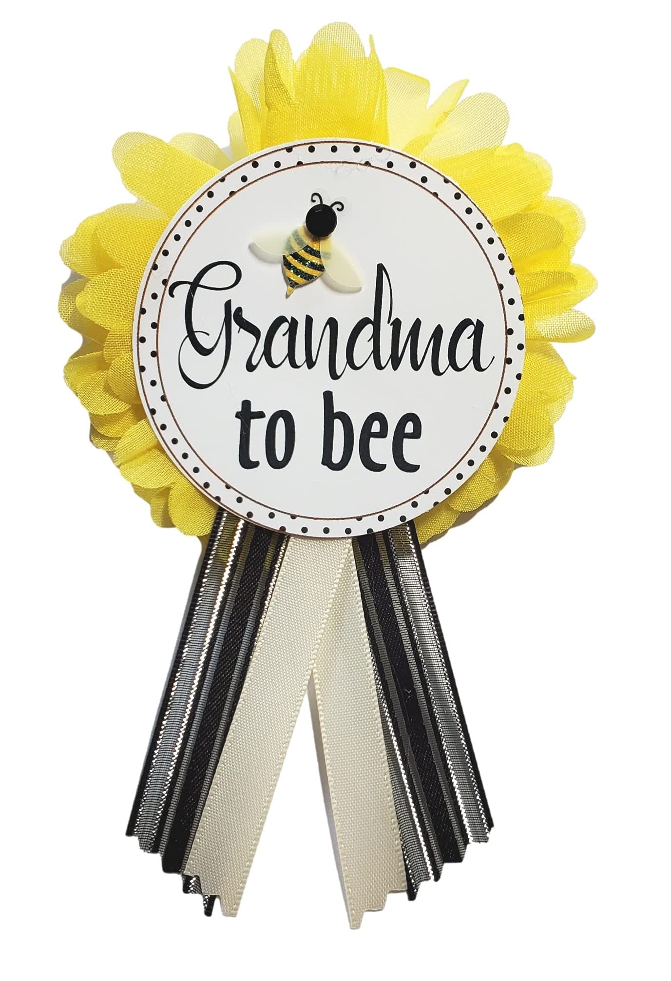 Insignia para despedida de soltera, diseño de abeja, color amarillo y negro