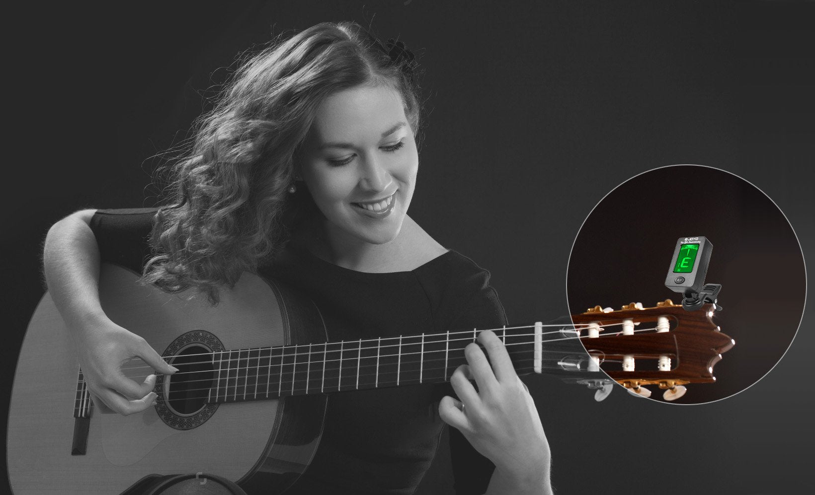 JOYO JT-01 Afinador Cromático de Clip para Guitarra, bajo, Ukulele y violín