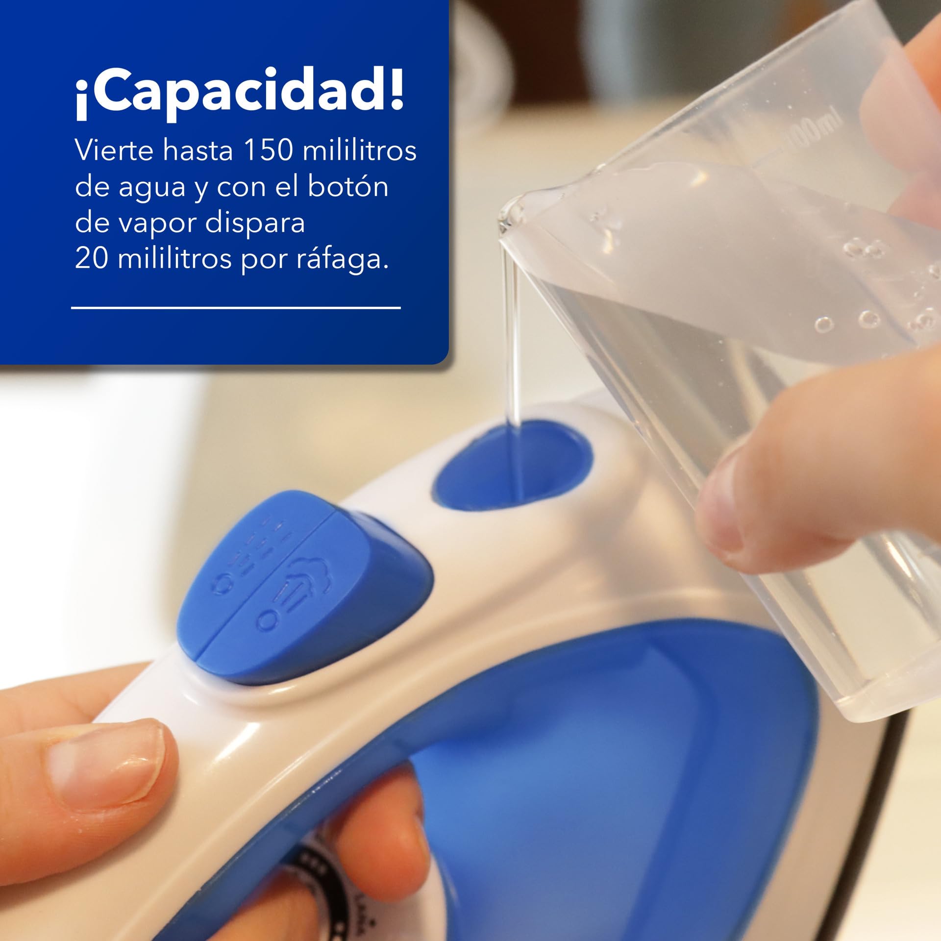 Plancha de Vapor RCA Azul con Suela Antiadherente y Vapor Vertical para Telas Delicadas