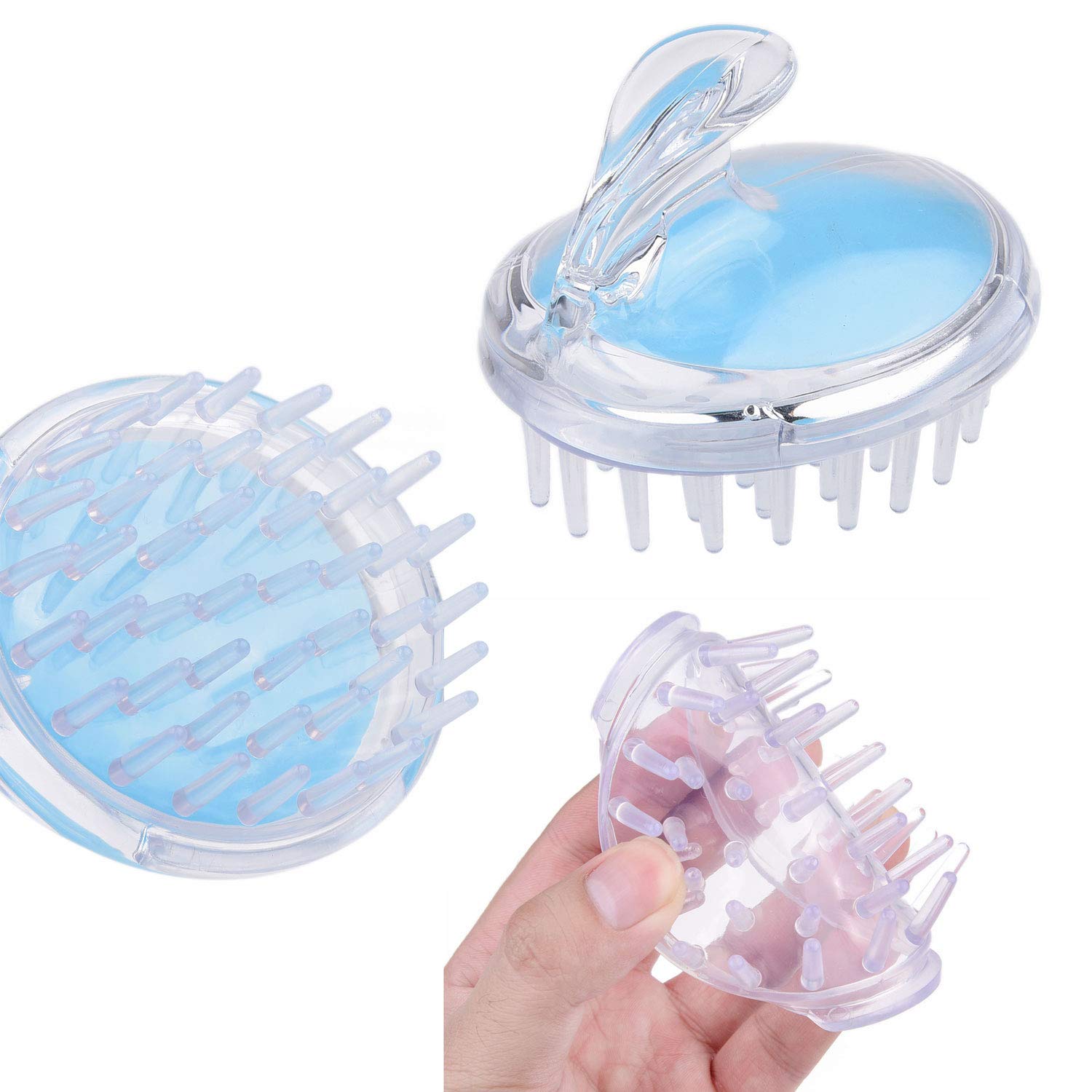 Kit de masaje para cuero cabelludo, 2 rascadores de cuero cabelludo, 1 masajeador de garra de bola de rodillo y 1 cepillo de masaje de champú, relaja y rejuvenece, estimula la circulación sanguínea, mantiene tu cuero cabelludo limpio y saludable