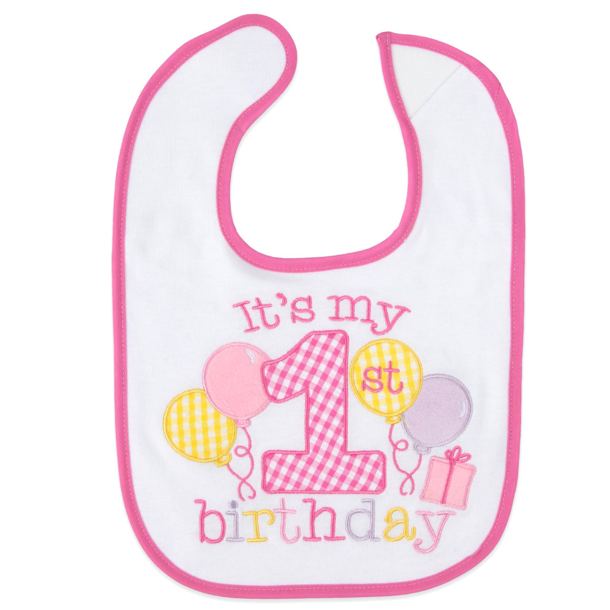 Baby Essentials - Juego de babero y diadema con lazo para el primer cumpleaños, accesorio para el primer cumpleaños, juego de regalo de fiesta rosa