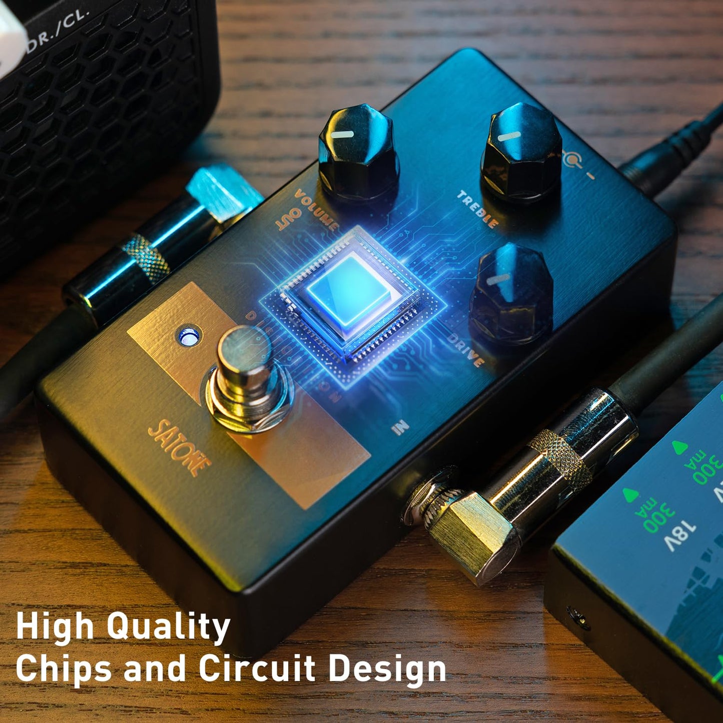 Pedal de Efecto para Guitarra Eléctrica Satone S808 Big Jim Distorsión Ganancia Rica con Bypass Verdadero