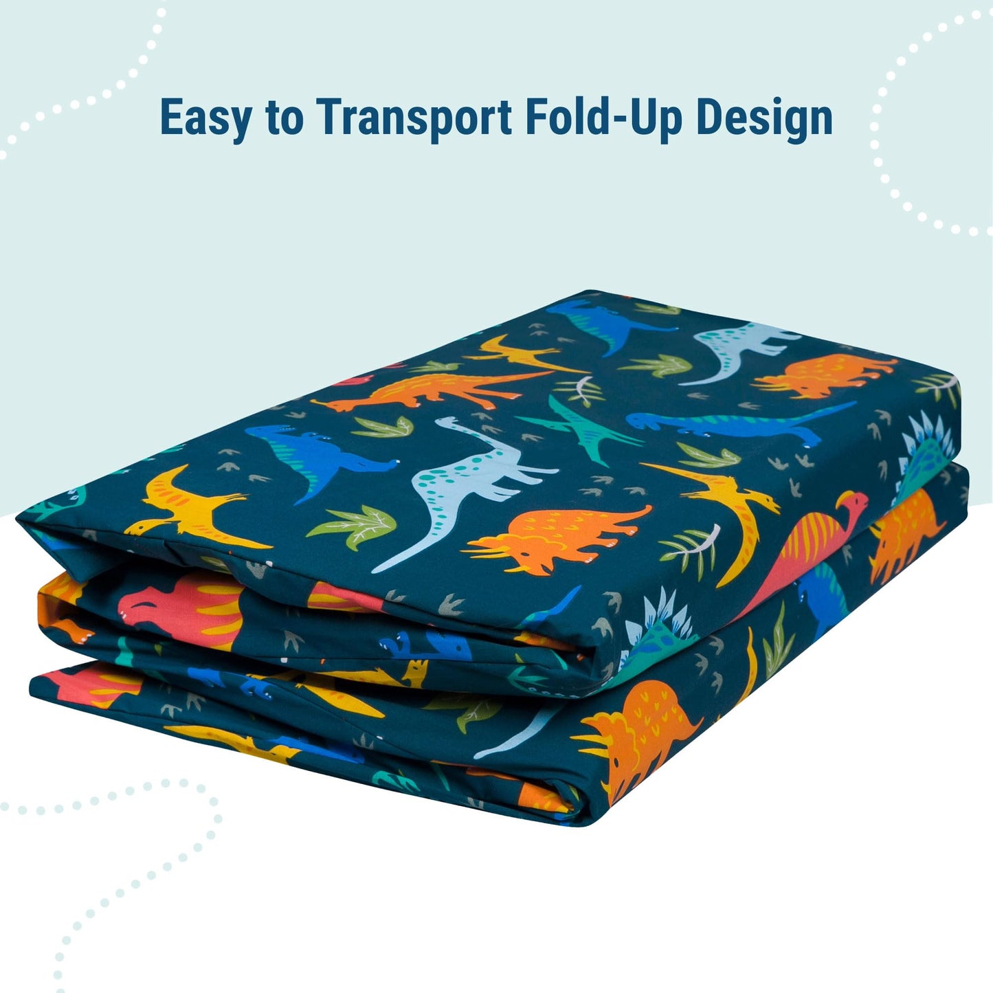 Wildkin - Funda de algodón para Siesta para niños, Suave, Cosida en Solapa, Duradera y se Adapta a tapetes de Vinilo de 1.5 Pulgadas, Dinosaurios jurásicos