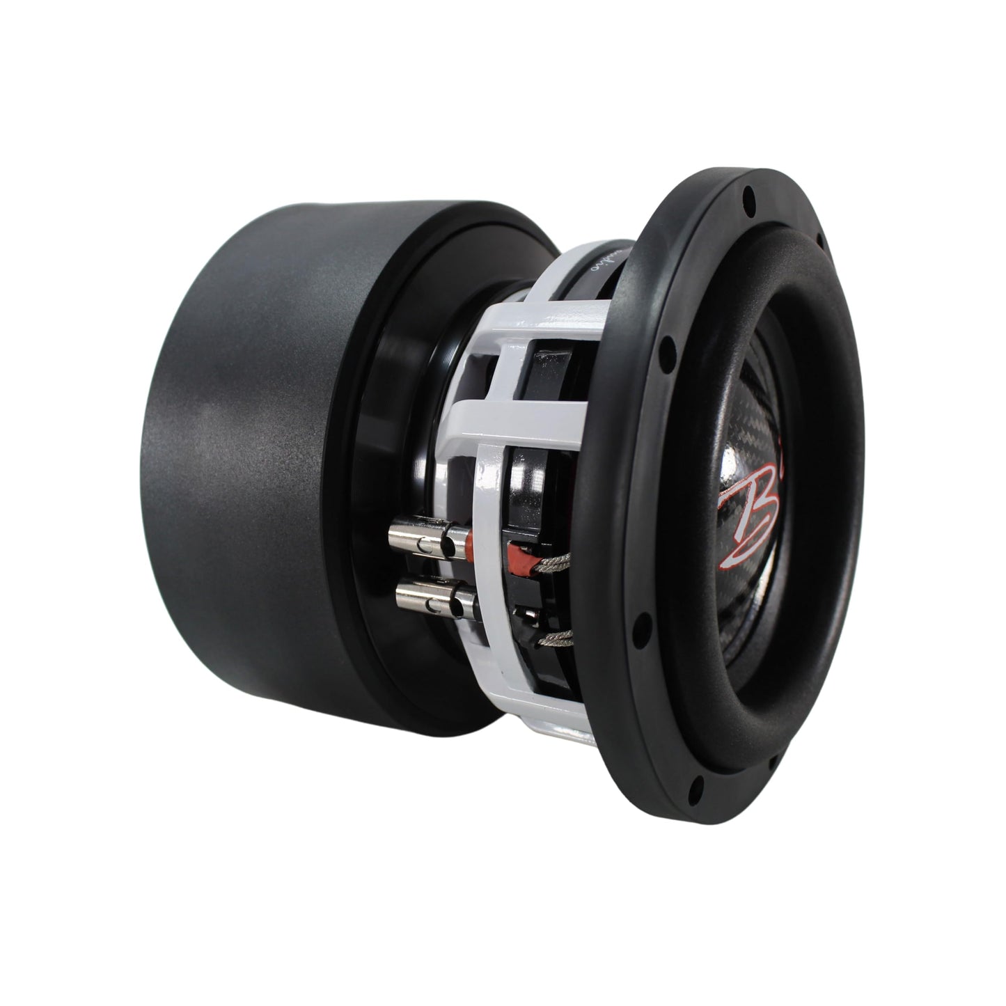 B2 Audio Rampage - Subwoofer de bobina de voz dual de 1 ohmio RMS de fibra de carbono de 16,5 cm
