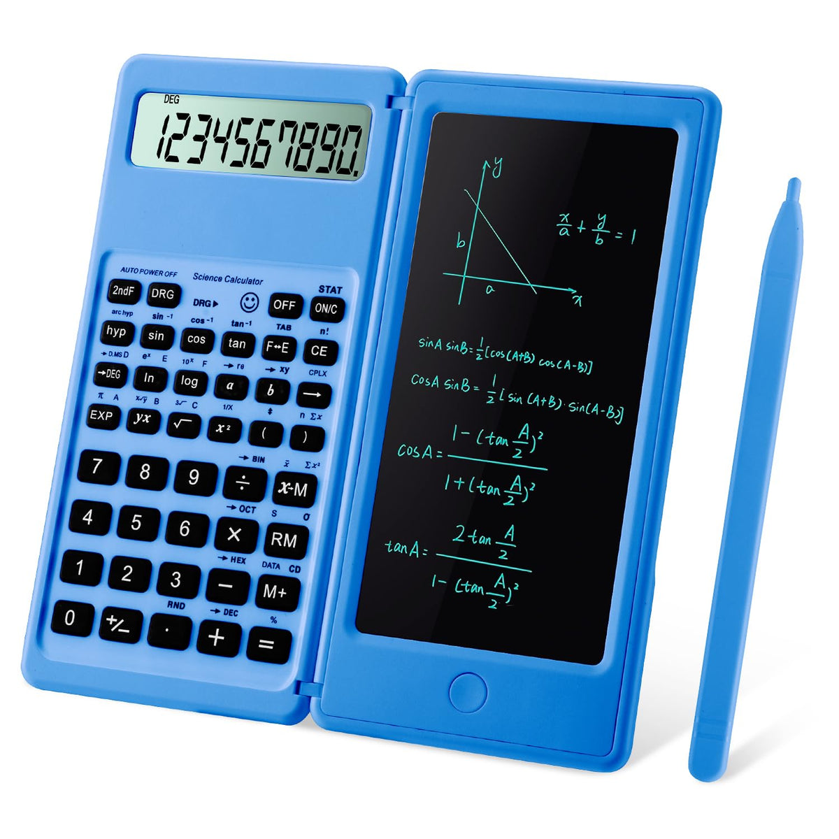 Calculadora Científica IPepul Azul con Bloc de Notas para Estudiantes