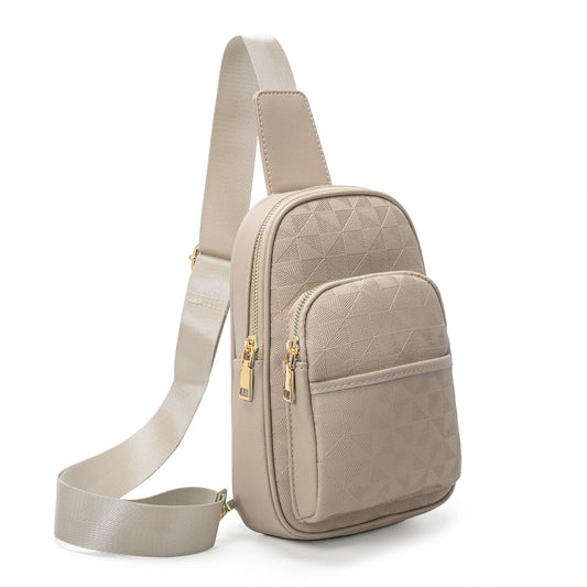 anck Riñonera bandolera para mujer, bolso bandolera para mujer, bolso pequeño en el pecho, riñonera a cuadros para mujer diseñador, 996-G-YH-Khaki, Estilo casual, moda relajada