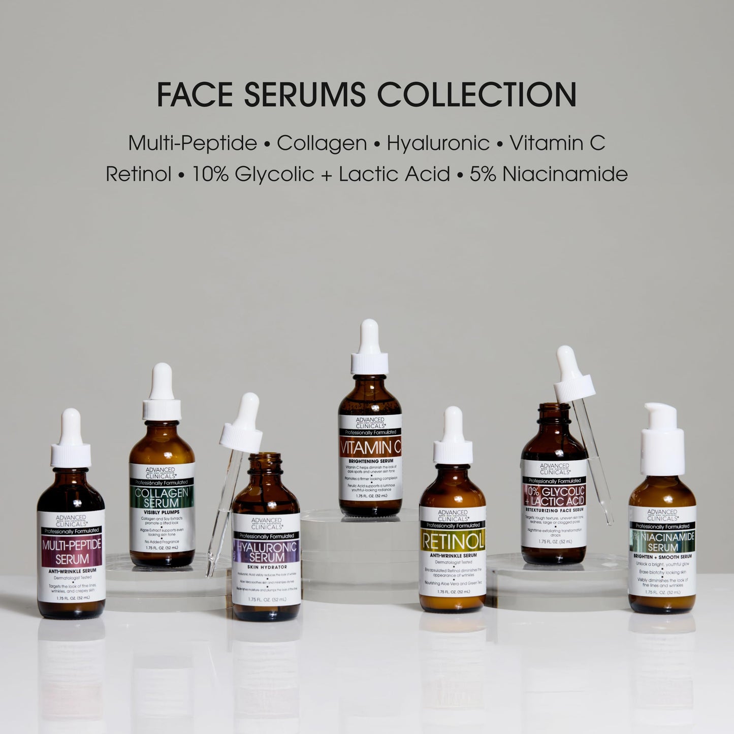 Set de 3 sueros faciales avanzados con Retinol, Vitamina C y Colágeno para combatir arrugas, manchas y rejuvenecer la piel - 52ml/cu - ¡Cuida tu piel como nunca antes!