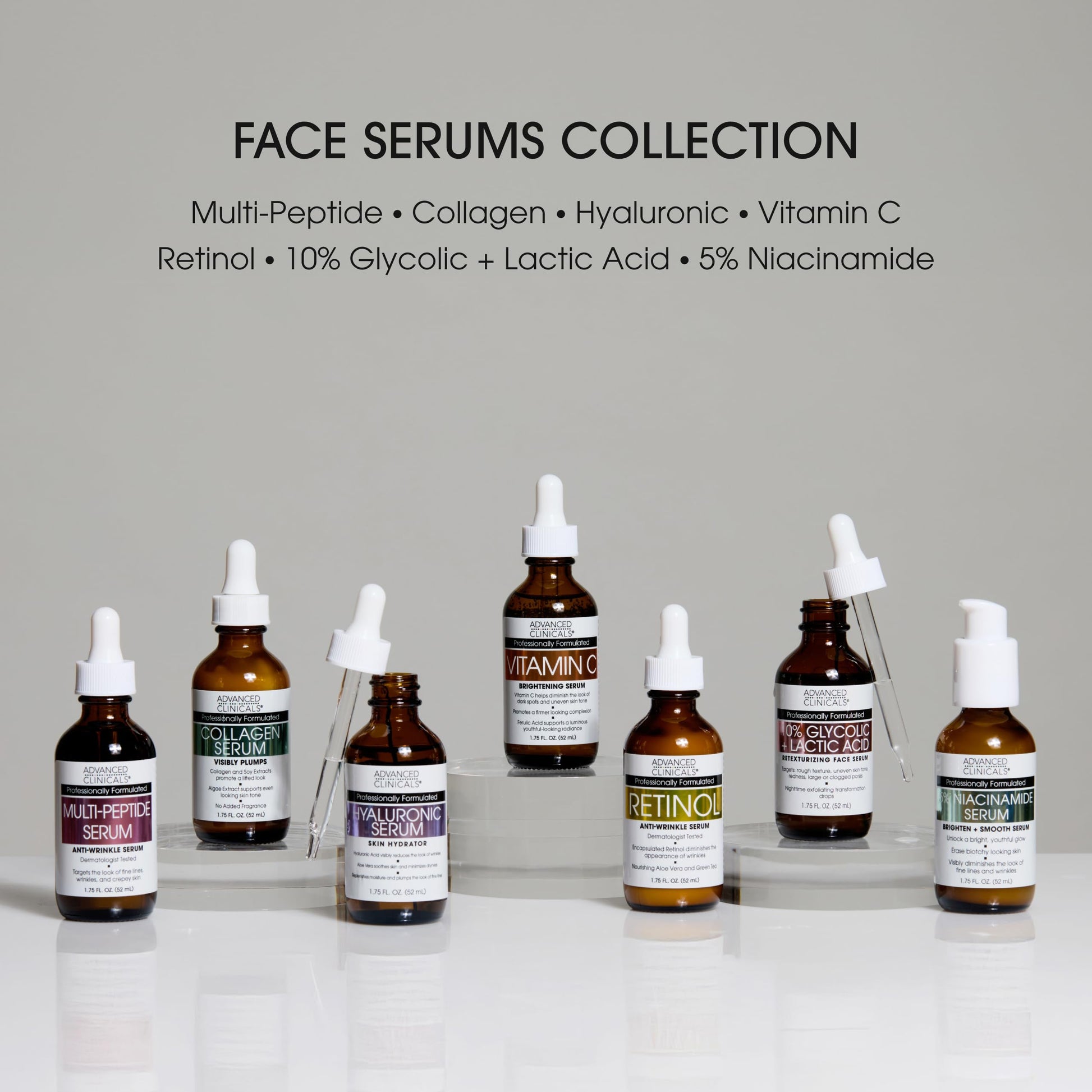 Set de 3 sueros faciales avanzados con Retinol, Vitamina C y Colágeno para combatir arrugas, manchas y rejuvenecer la piel - 52ml/cu - ¡Cuida tu piel como nunca antes!