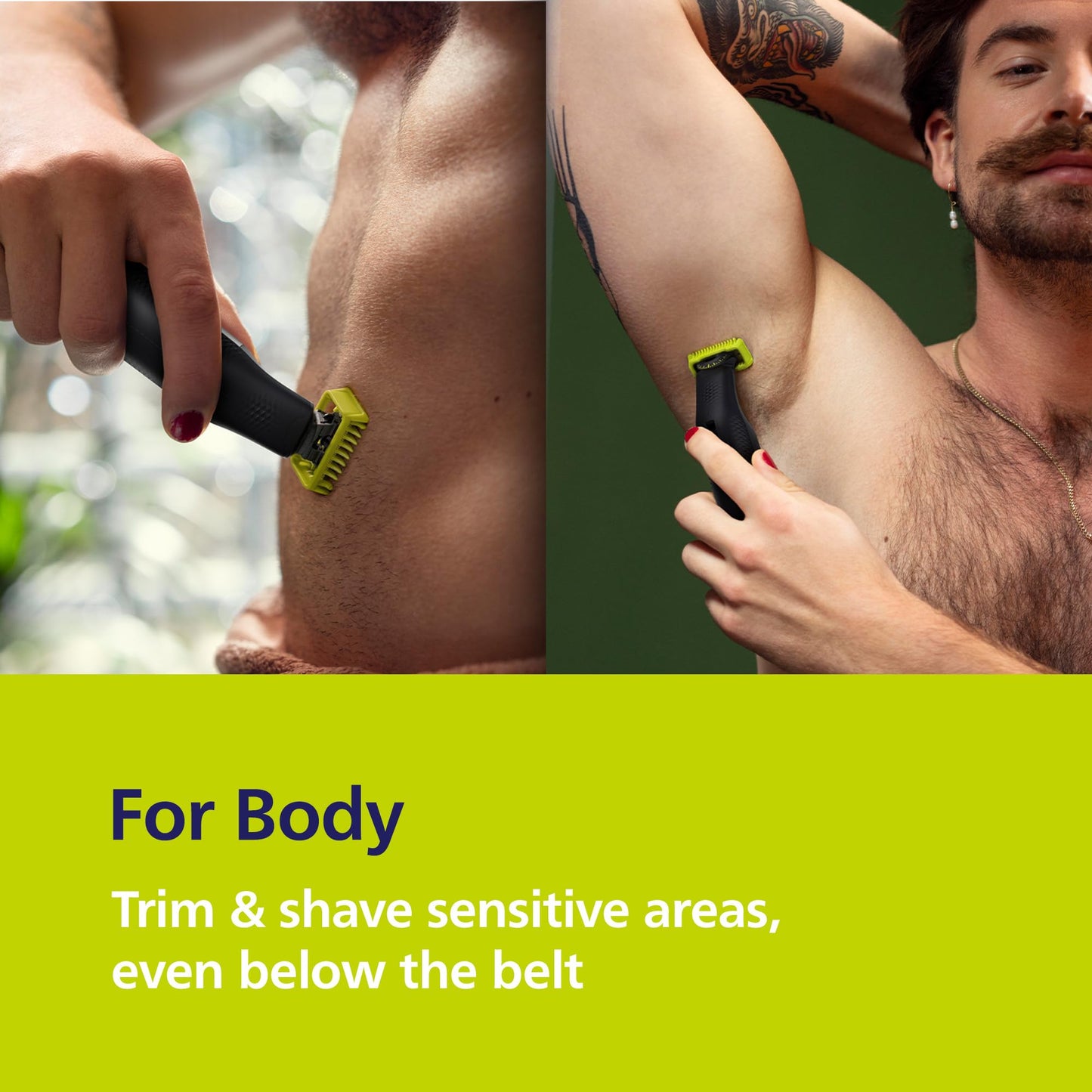 Philips Norelco OneBlade 360 Pro Face + Body - Cortadora de barba eléctrica híbrida, afeitadora y peluquero con tecnología de hoja 360, modelo QP6552/90