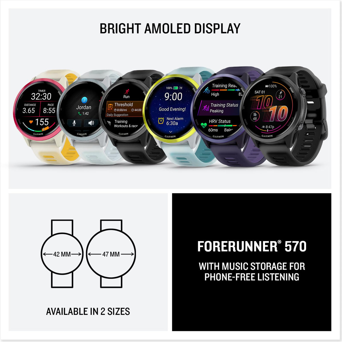 Reloj Inteligente Garmin Forerunner 570 Imperial Purple Indigo con GPS Avanzado para Correr y Triatlón