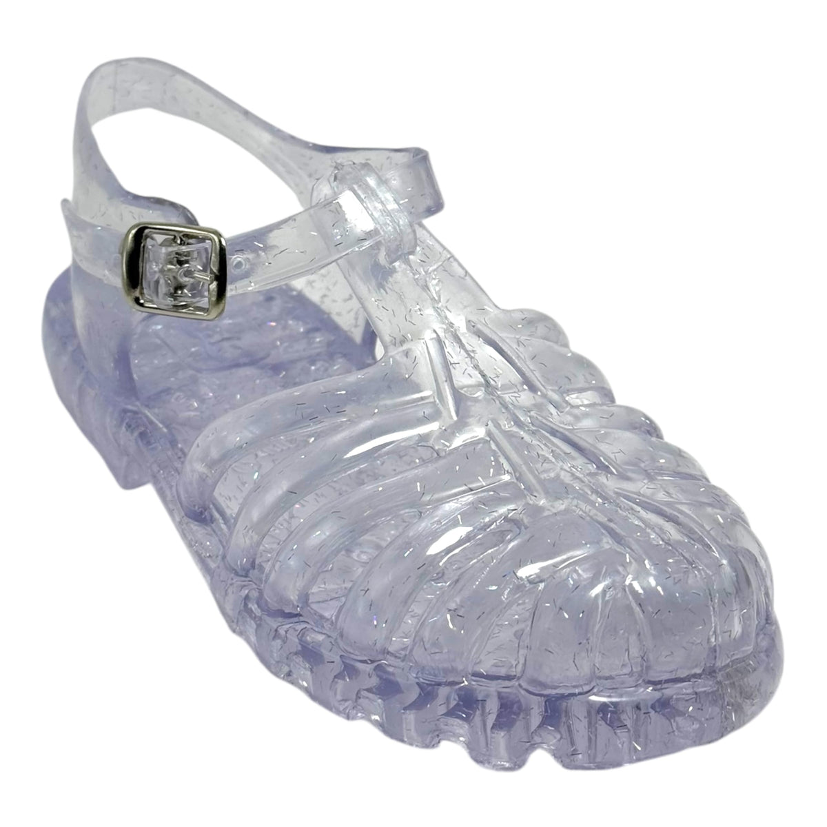Huarache De Plástico para Niño Entrenador para IR Al Baño (CRISTAL GLITER, Sistema tallas calzado JP, Niño (2-5 años), Medición, 16.0 cm)