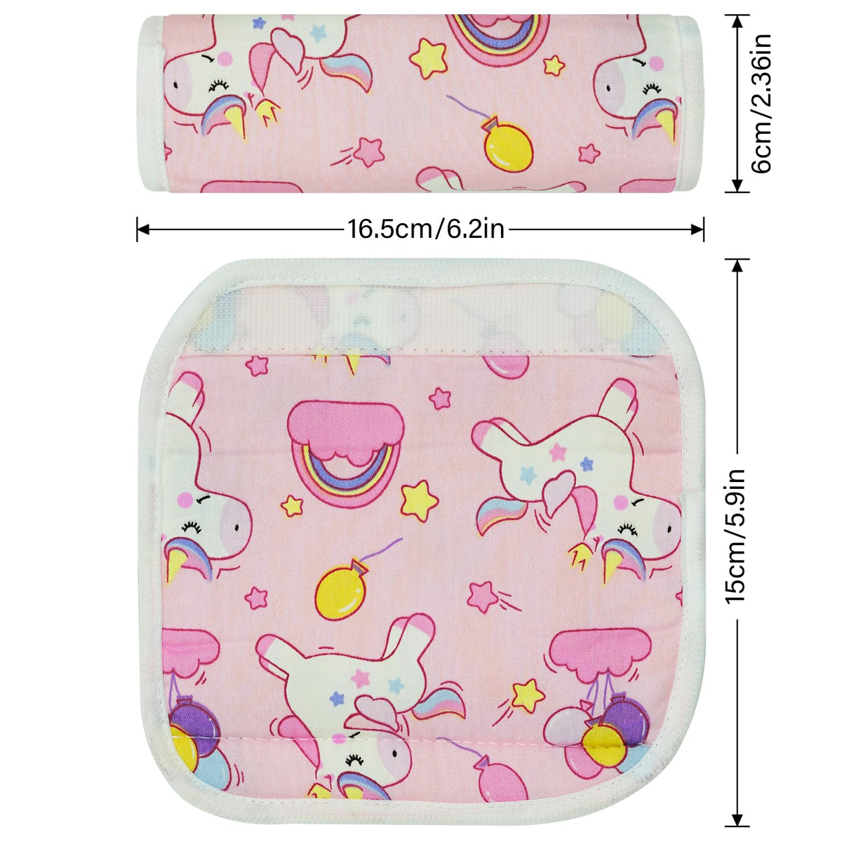 Funda de Correa CUXFLS Unicornio Rosa Protector para Niños y Bebés