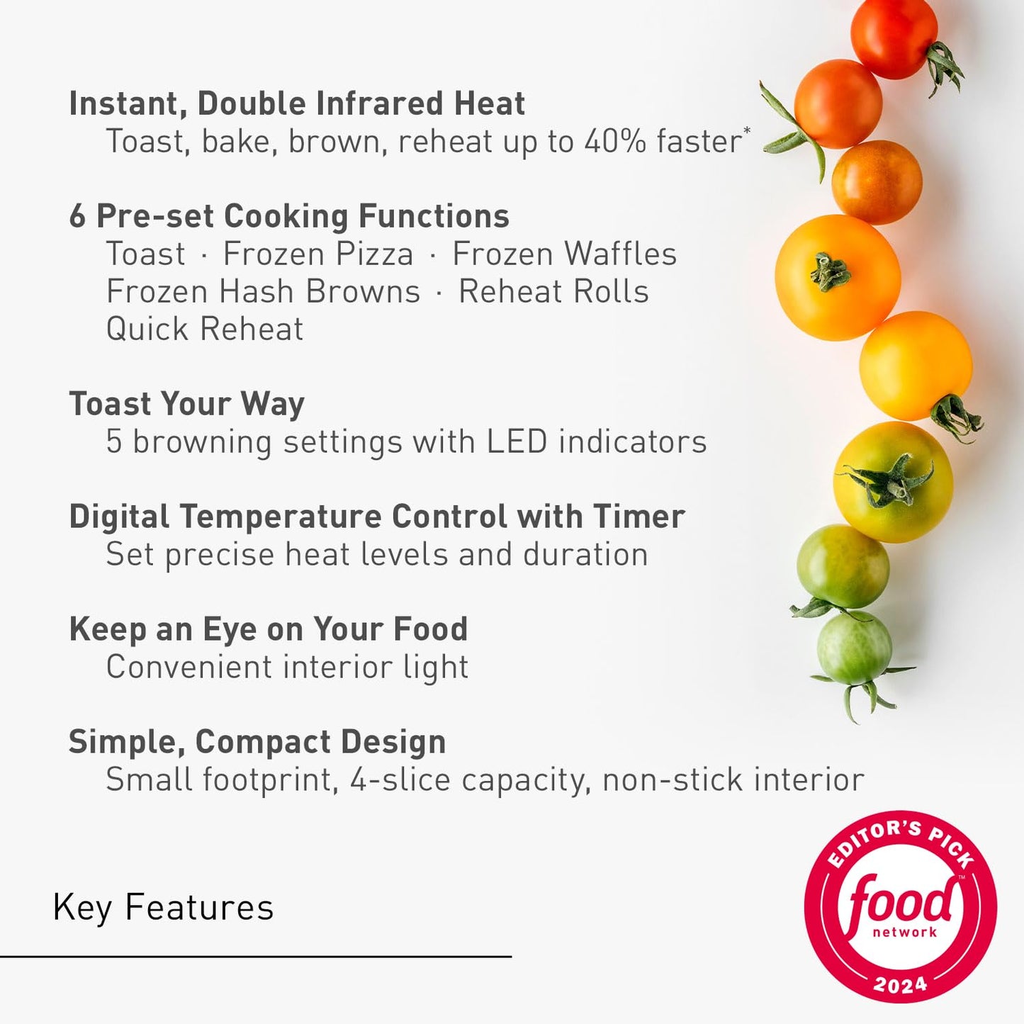 Horno Tostador Panasonic FlashXpress Plateado con Doble Calefacción por Infrarrojos y 6 Opciones de Cocción Automática