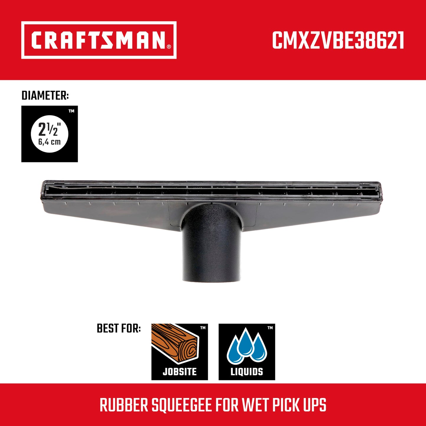CRAFTSMAN CMXZVBE38621 - Boquilla húmeda para aspiradoras de tienda