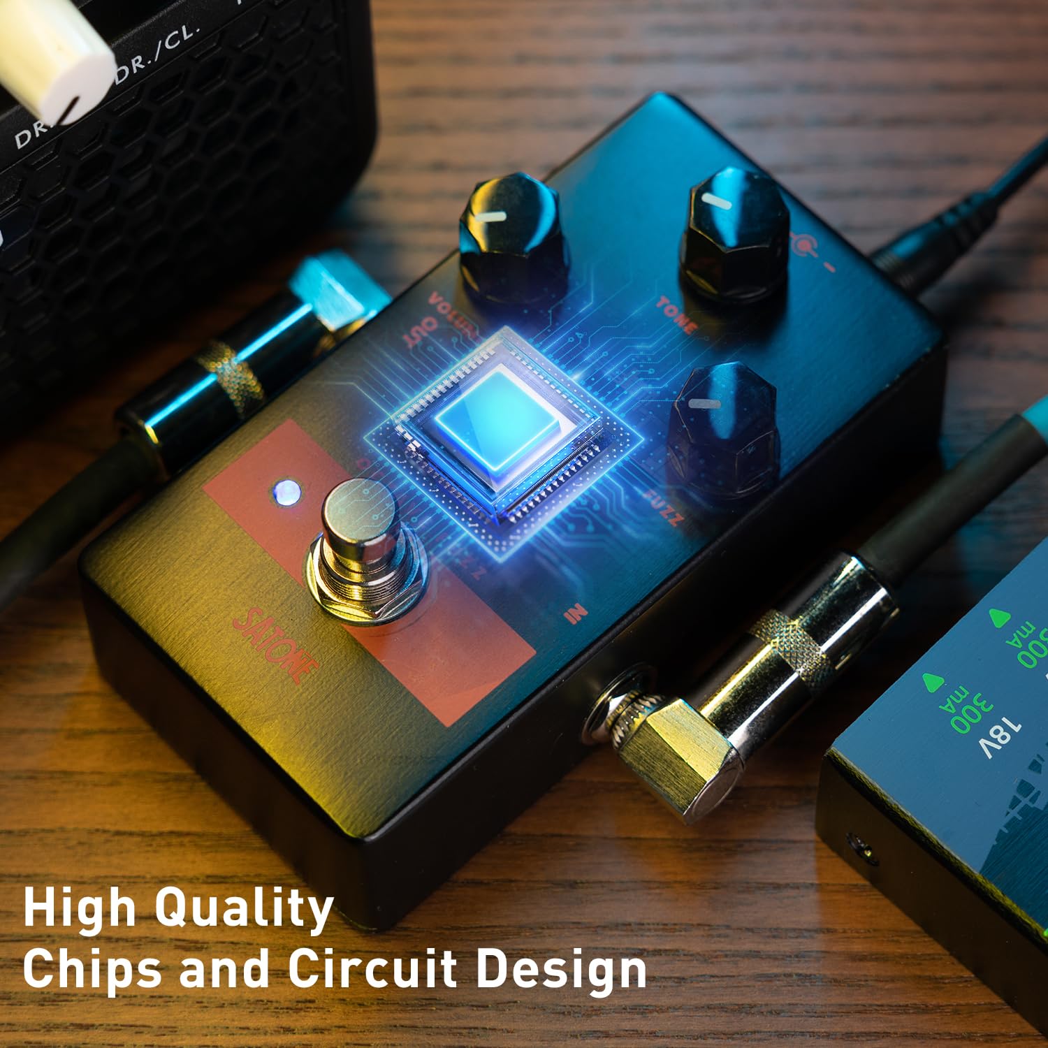 Pedal de Efecto de Guitarra Eléctrica Satone S804 Octava Hexagonal de Metal Acústico con Efecto Clásico y Bypass Verdadero