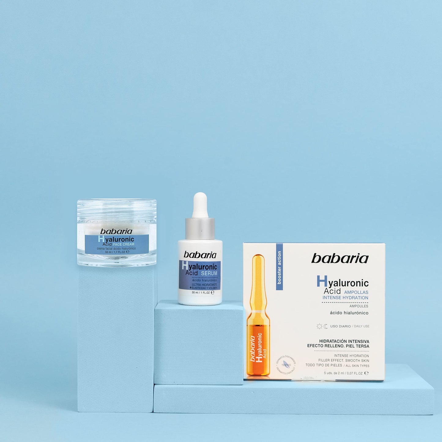 Babaria Fabrica de Jabon la Corona Anti-manchas Crema Intensiva, Serum Inteligente, Fluido Hidratante y Contorno de Ojos Babaria