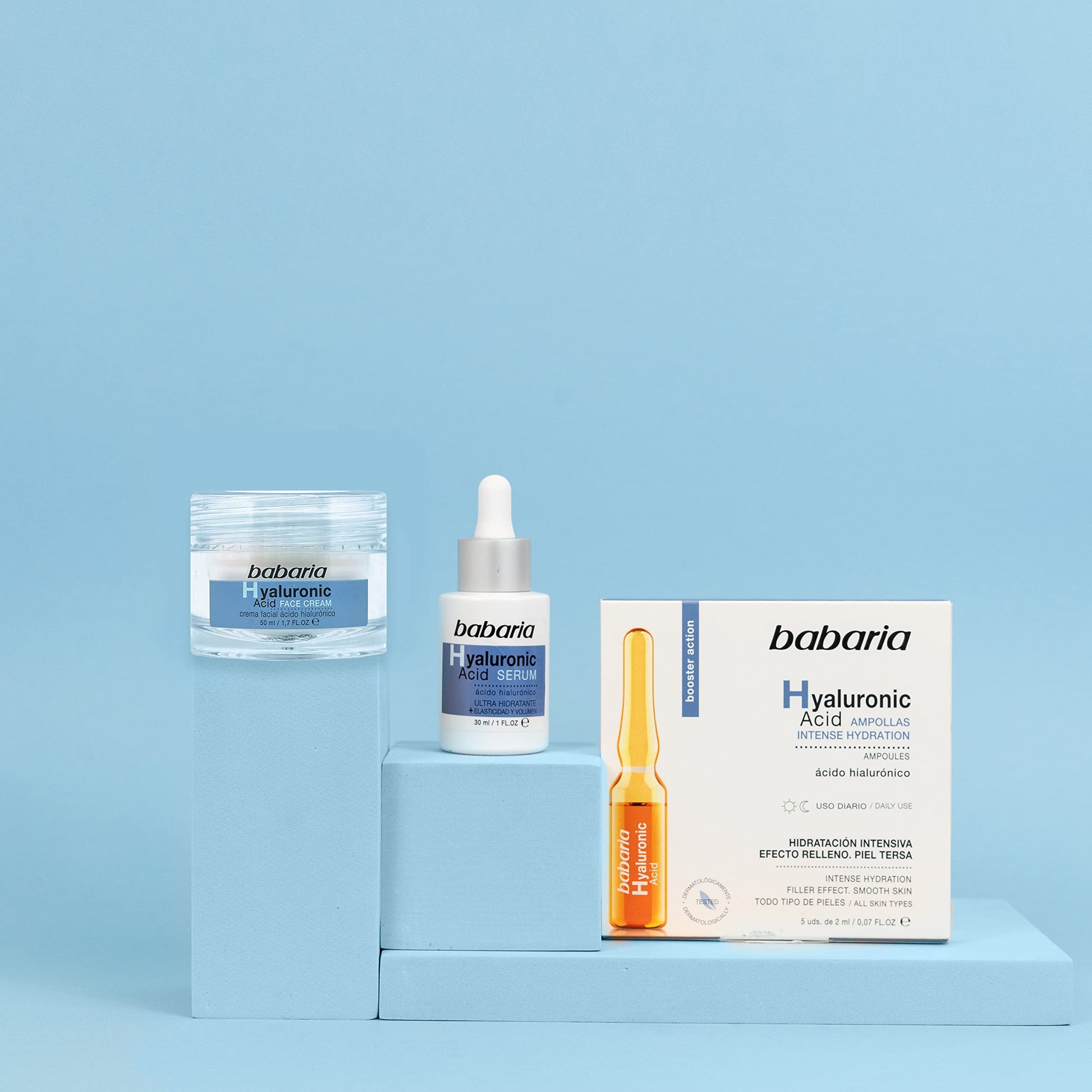 Babaria Fabrica de Jabon la Corona Anti-manchas Crema Intensiva, Serum Inteligente, Fluido Hidratante y Contorno de Ojos Babaria