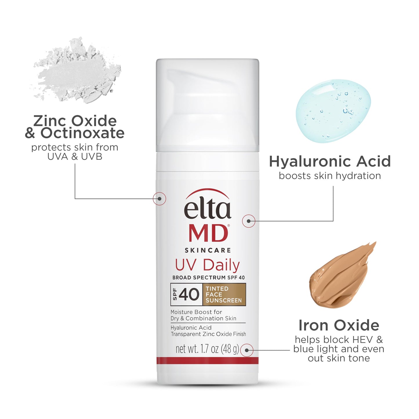 EltaMD UV Daily Broad-Spectrum SPF 40 TINTED, 1.7 oz by EltaMD