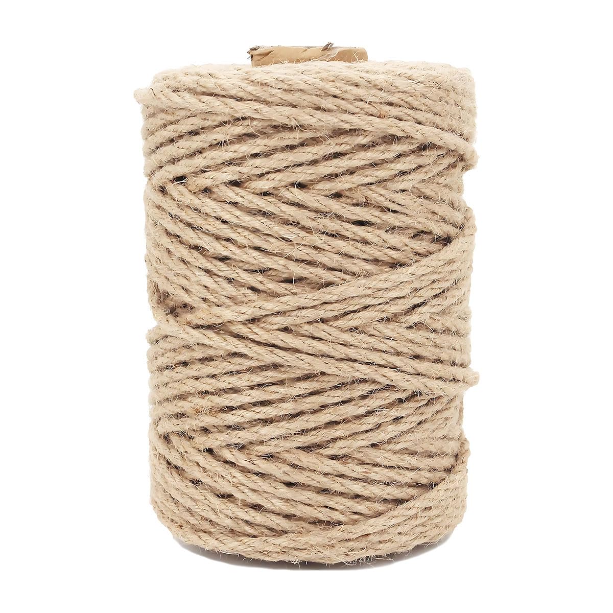 AZYAADIXX Cuerda de Sisal Natural para Gato Rascar,100m*5mm 3 Capas Cuerda de Yute Cuerda de Cáñamo Trenzada Cat Scratcher Rope, Poste de Repuesto para Jardín Manualidades Escalada Embalaje Regalo