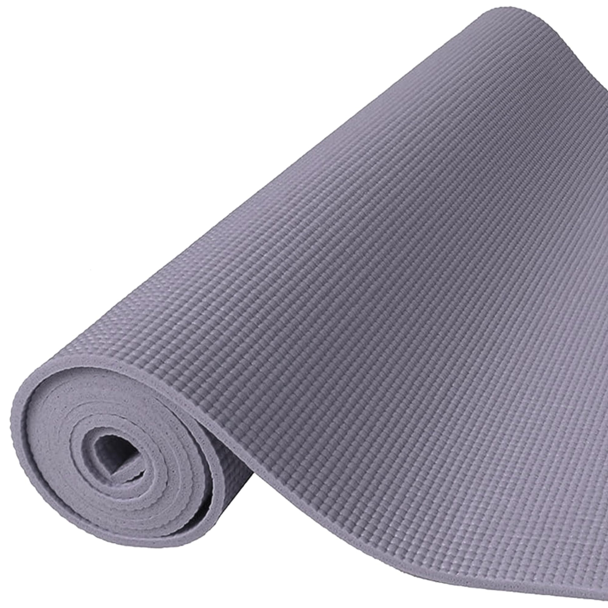 BalanceFrom BFGY-P1GY GoYoga, Tapete de Yoga Multiusos de Alta Densidad Antideslizante con Correa de Transporte, Gris, 1/4 pus