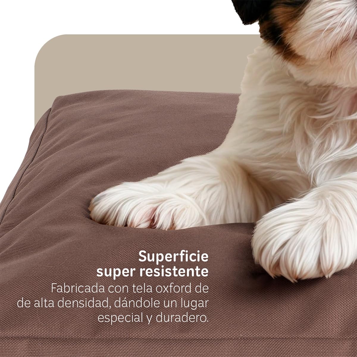 Cama Antiestrés de Foam ESQUIMAL Café Grande para Perro y Gato Lavable