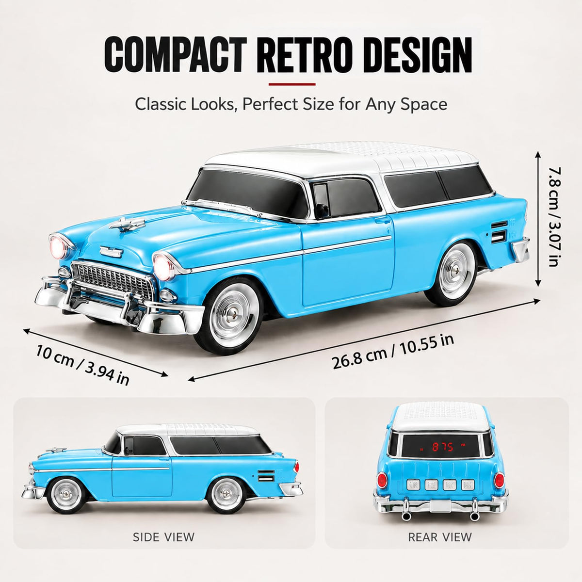 Altavoz Bluetooth WSTER Azul Station Wagon Classic
