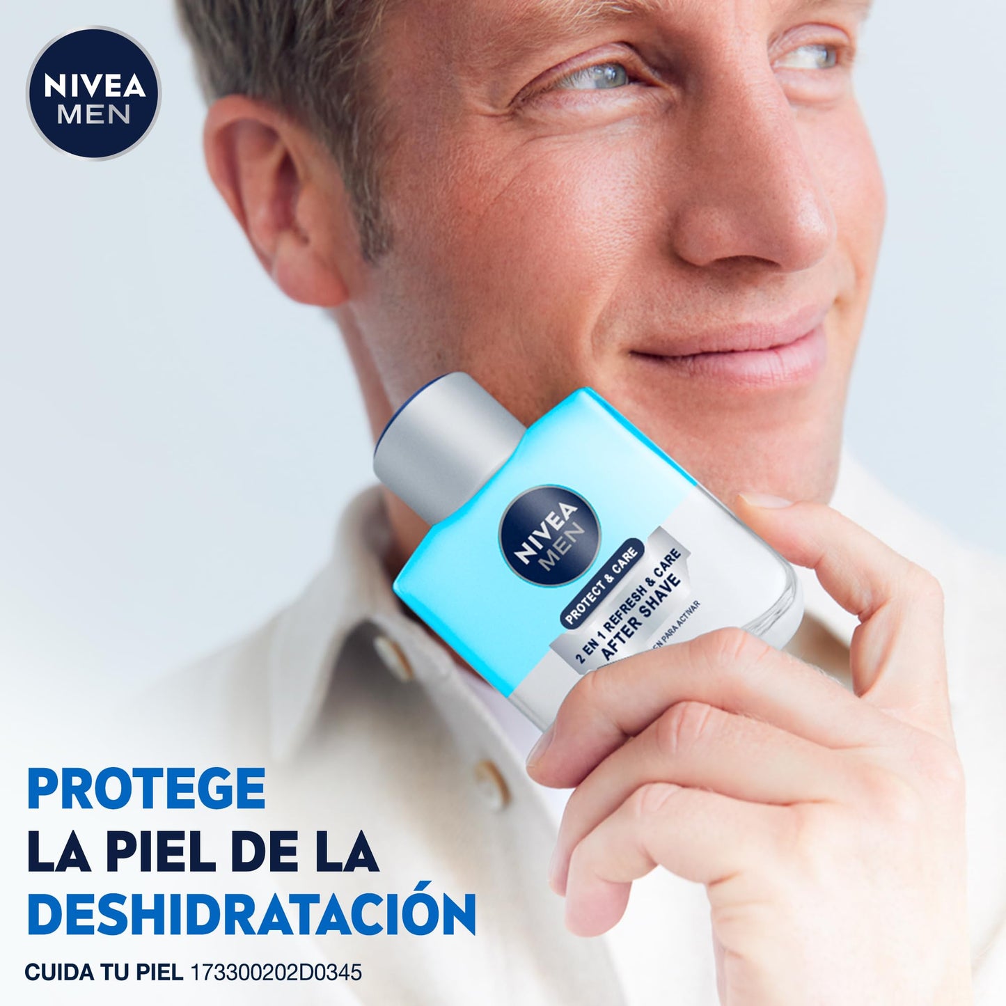 NIVEA MEN After Shave Loción Refrescante Después De Afeitar Protect & Care (100 ml) con Pro Vitamina B5 y Mentól previene la resequedad de la piel, sensación de frescura y fragancia masculina