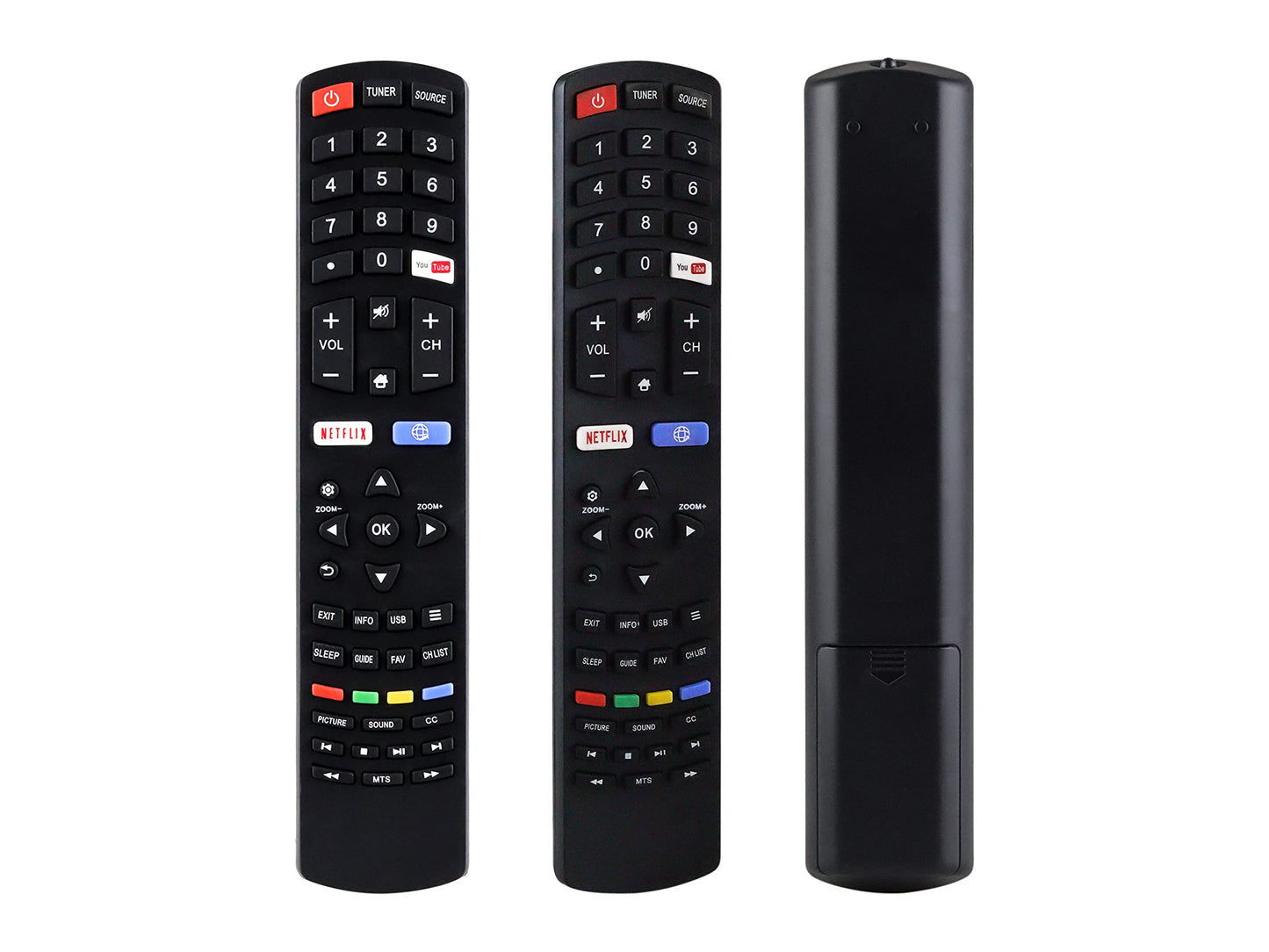 CONTROL EXPERT Control Remoto HK Pro JVC Atvio Speler Aiwa EVL Smart TV con botón de Netflix y Youtube Modelo: RC311S, Control Directo