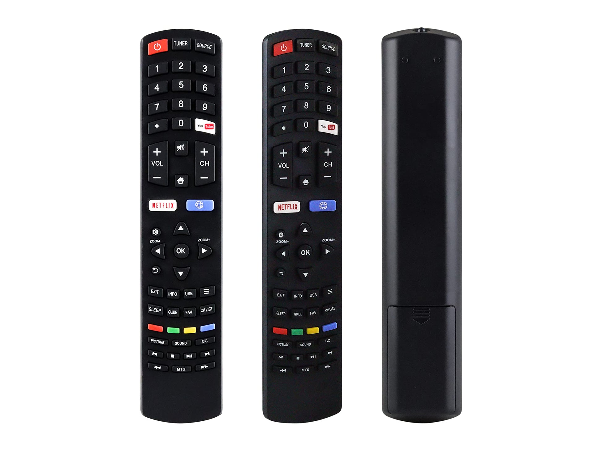 CONTROL EXPERT Control Remoto HK Pro JVC Atvio Speler Aiwa EVL Smart TV con botón de Netflix y Youtube Modelo: RC311S, Control Directo