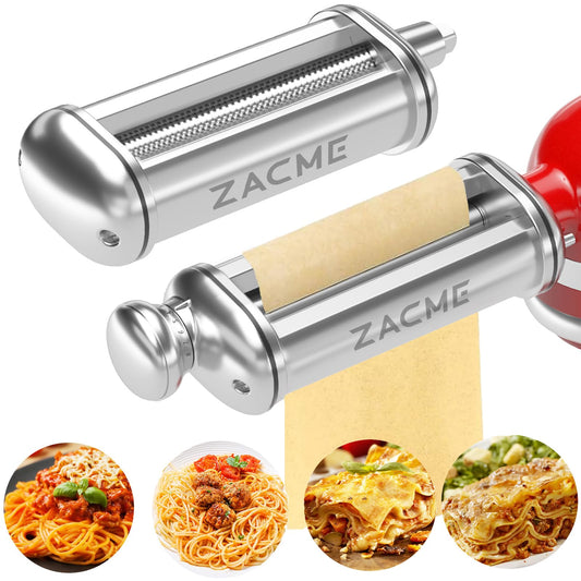 Accesorio de Pasta KitchenAid Acero Inoxidable Juego de Rodillo y Cortador de Espaguetis