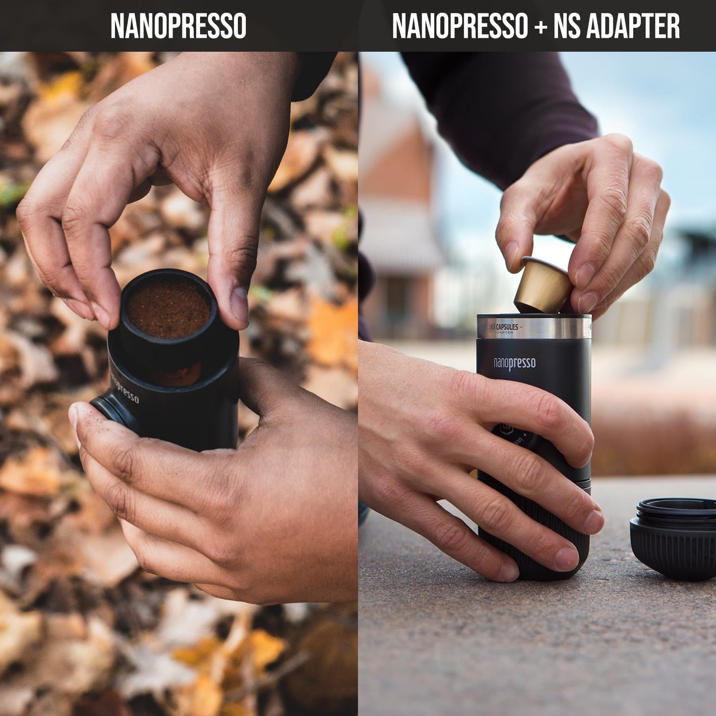 Máquina de Café Espresso Portátil WACACO Nanopresso con NS Adapter Ideal para Acampar